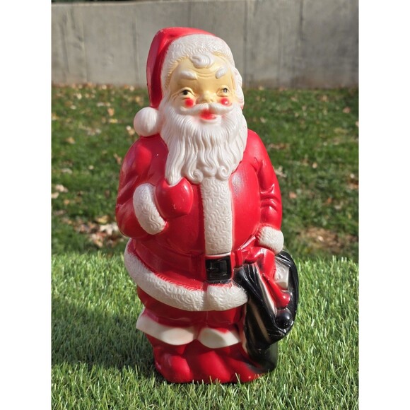 Vtg Empire 1968 Blow Mold Santa Claus Tabletop Light Up 13" (New Cord + LED Bulb - Picture 8 of 10